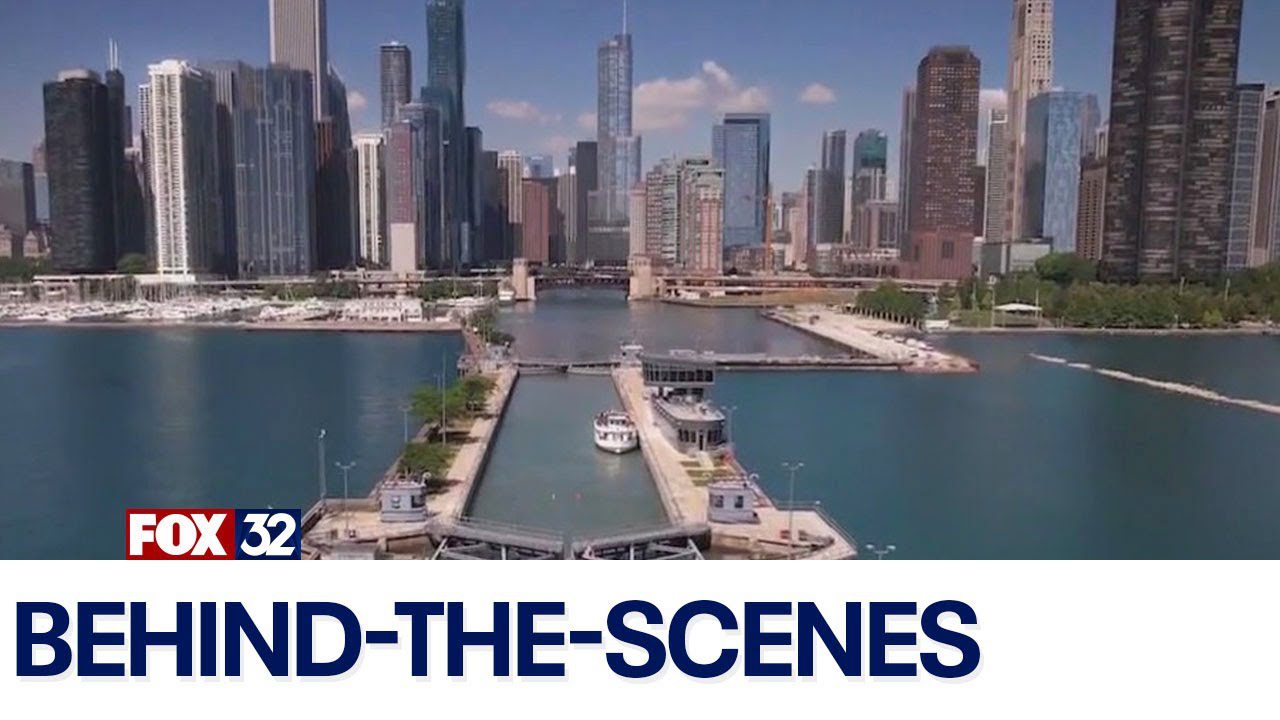 Scenic Chicago waterfront panorama