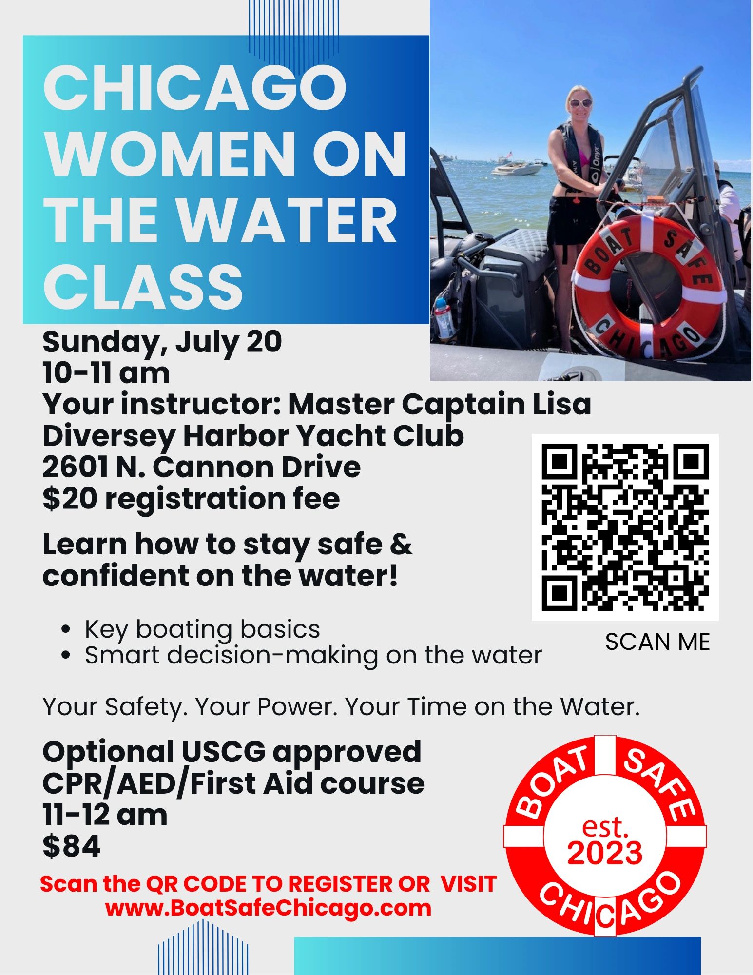 Boating and CPR class information