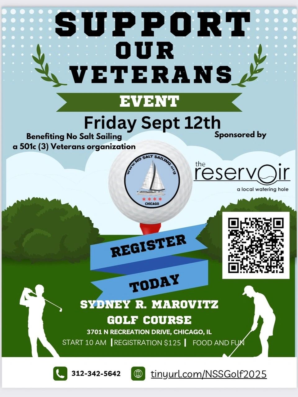 Charity golf event flyer