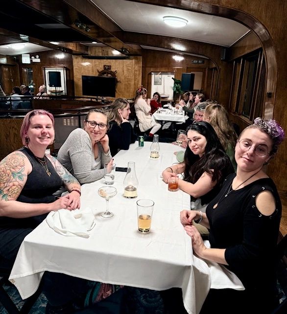 Friends enjoying a meal together
