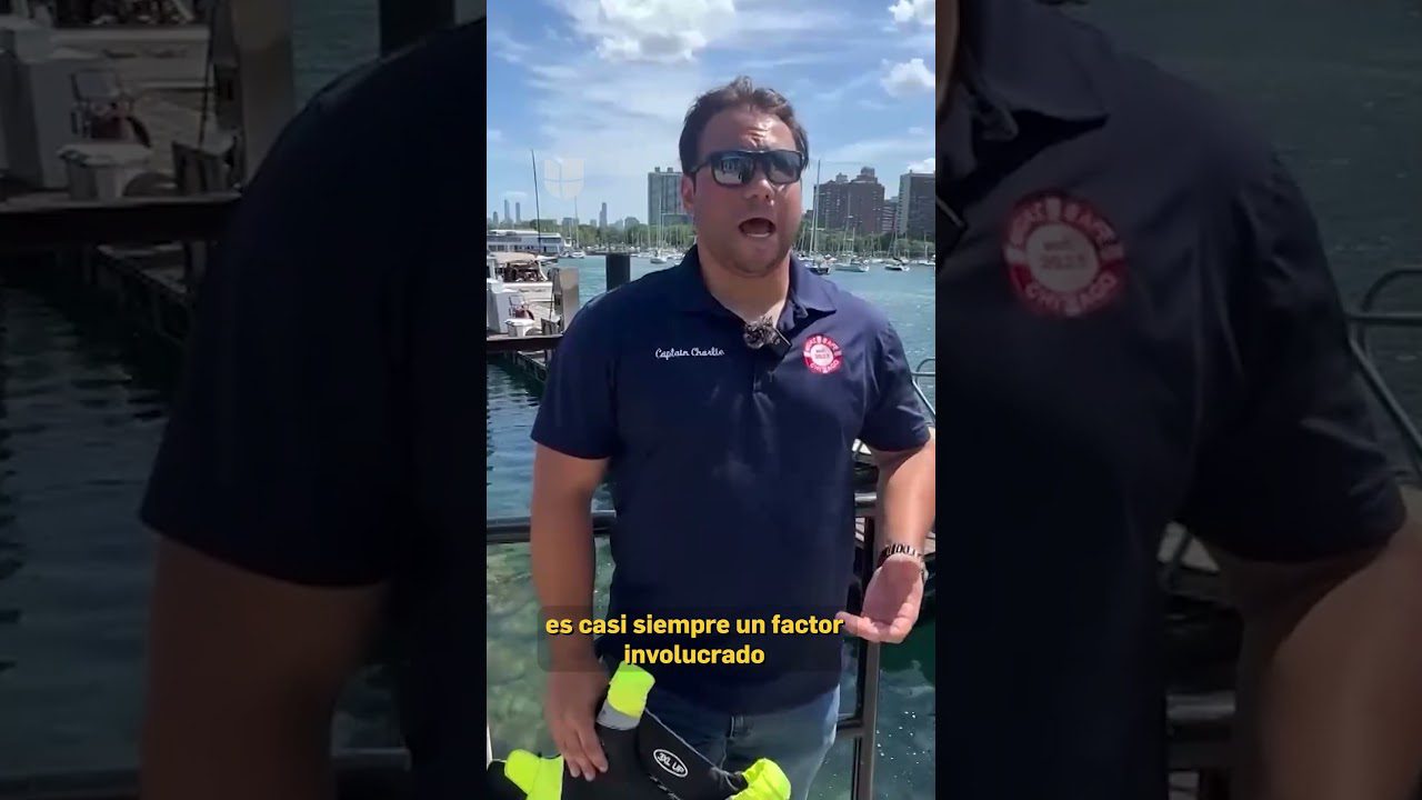 Man speaking near waterfront