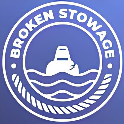 Broken Stowage logo with ship outline