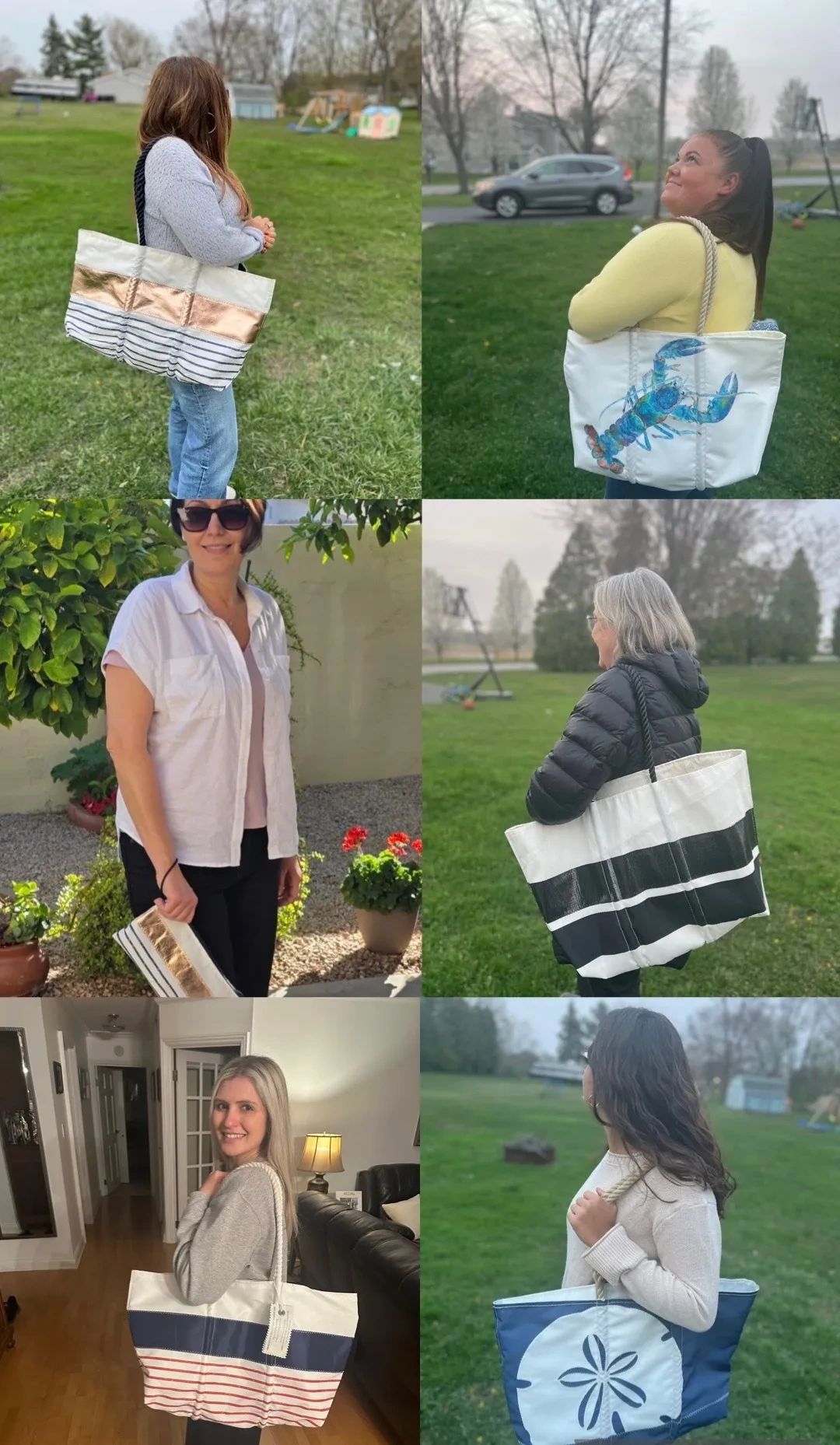 SeaBags of Maine Girl with SeaBag Lady with SeaBag