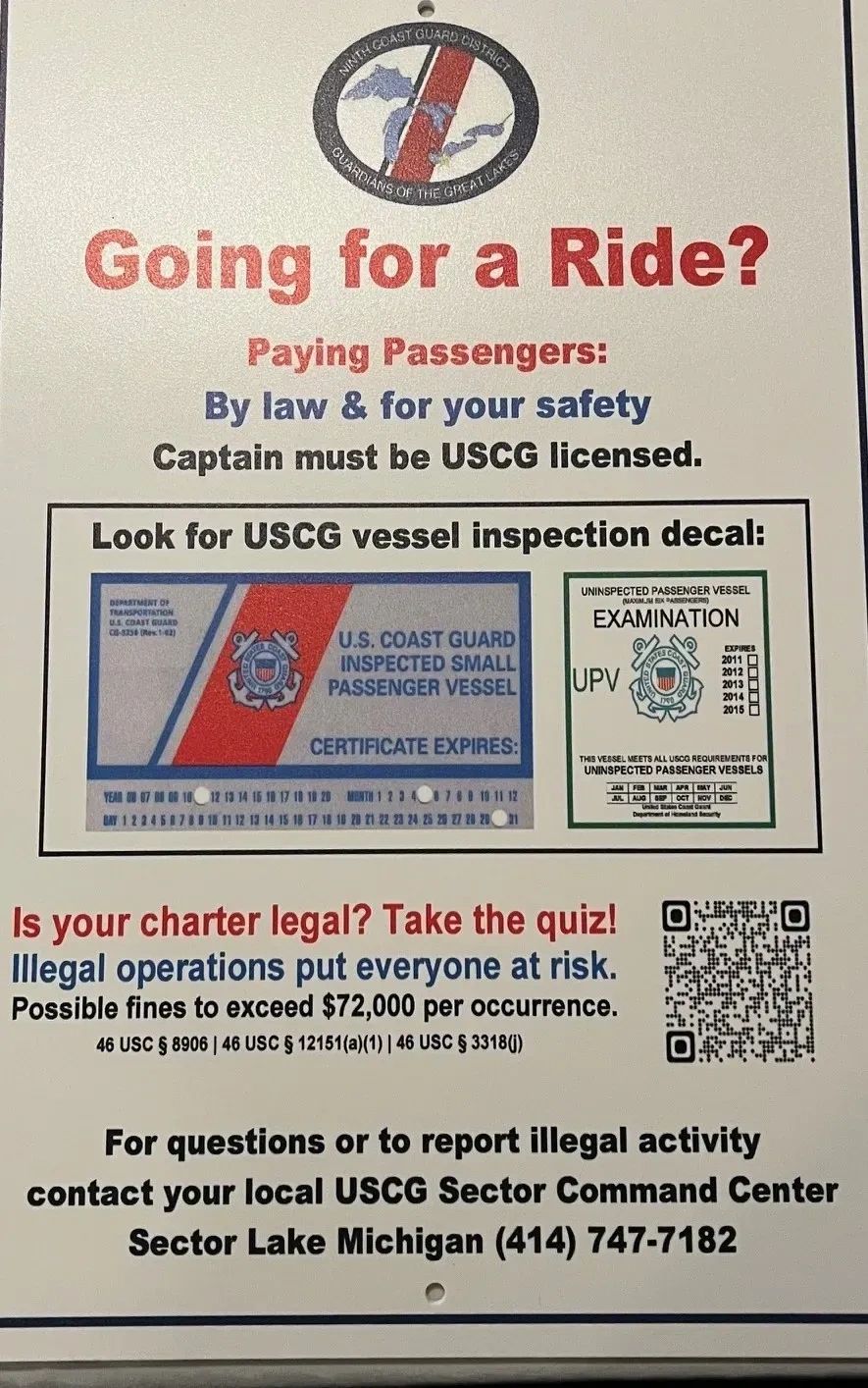 Report illegal charter operations.