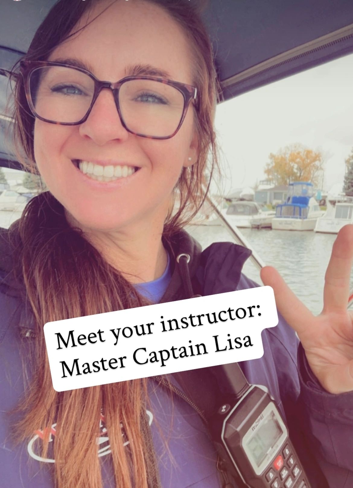 Captain Lisa photo courtesy of Dixon Enterprises Master captain lisa women captain woman captain boat safe chicago crowley's yachtapalooza