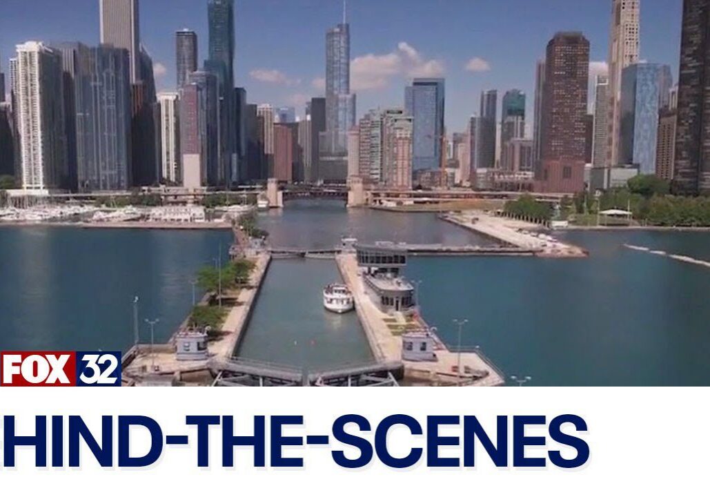 Scenic Chicago waterfront panorama