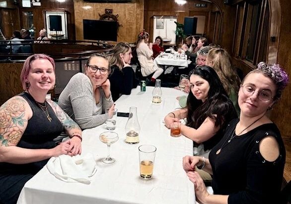 Friends enjoying a meal together