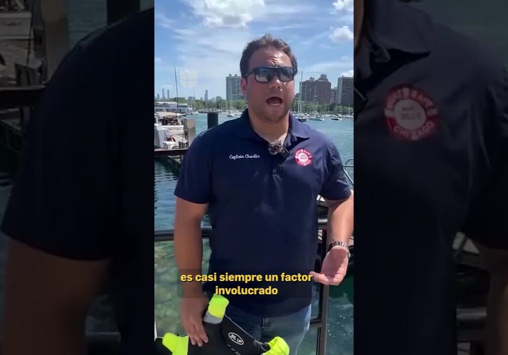 Man speaking near waterfront