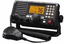 Marine radio with microphone and display